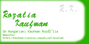 rozalia kaufman business card